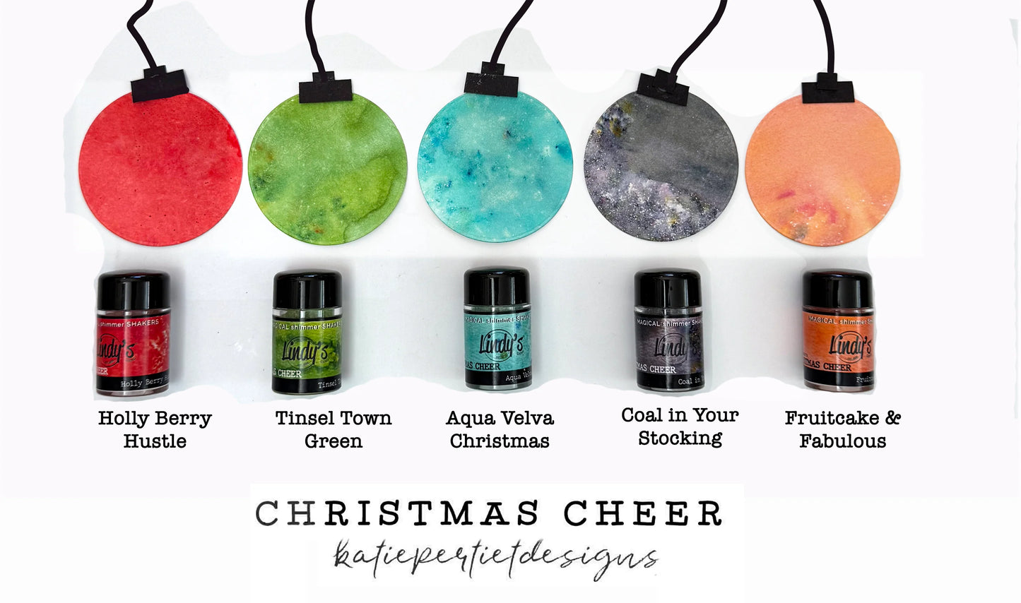 CHRISTMAS CHEER by Katie Pertiet SHIMMER Shaker 5-pack